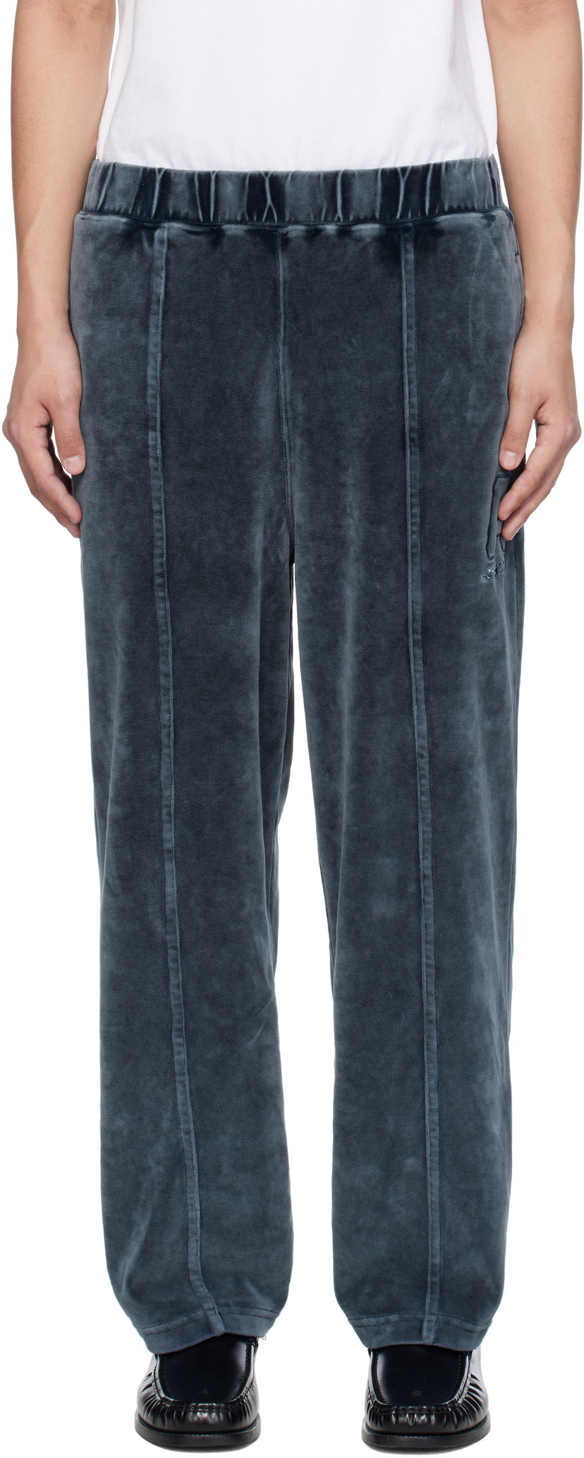 Спортивні штани AAPE by A Bathing Ape AAPE by A Bathing Ape Injection Velour Sweatpants Синій | AAPPTMC623XXNNYL
