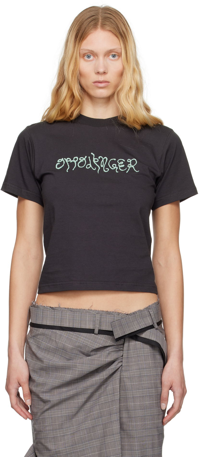 Футболка Ottolinger Ottolinger Fitted Puff Paint T-Shirt чорний | 115-101915-01