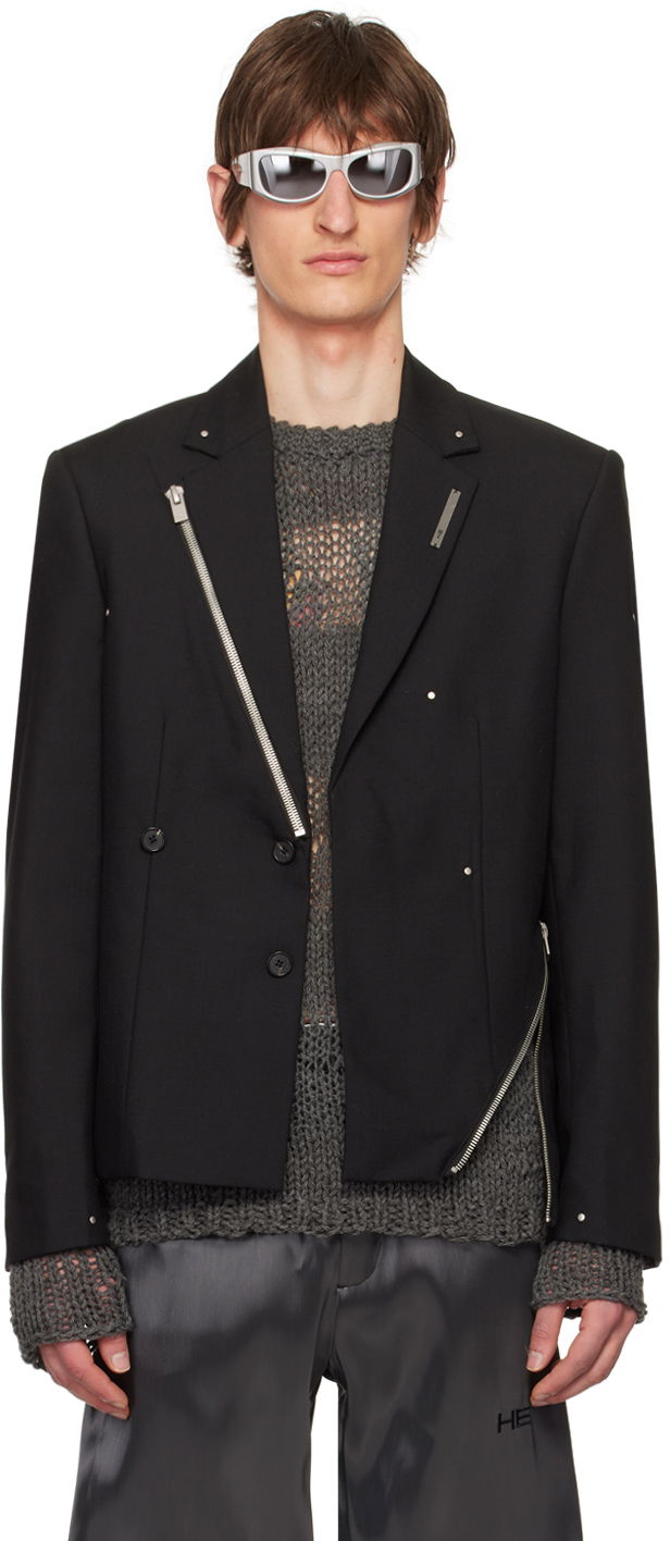 Куртка бомбер HELIOT EMIL Men's Lucent Blazer чорний | HE_M_04_027_BLK01