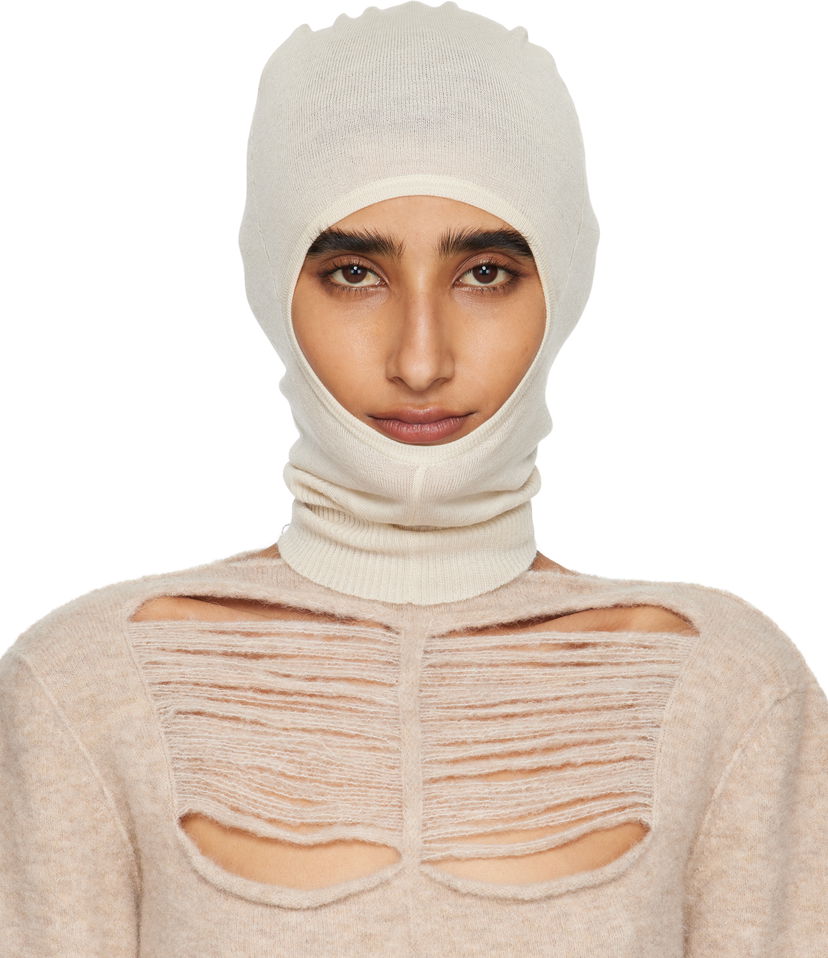 Капелюх Rick Owens Rick Owens Concordians Skull Balaclava білий | RP02E4478 M