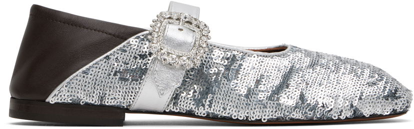 плаття Wales Bonner Wales Bonner Glide Ballerina Flats Коричневий | WBW44011A 21090
