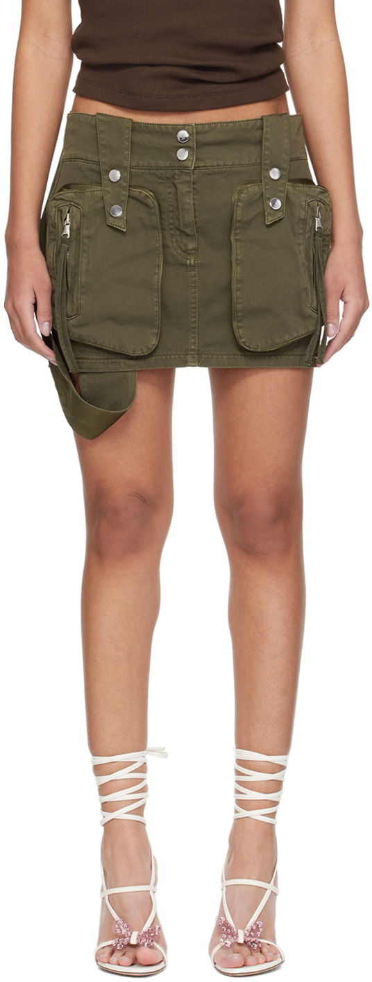 Спідниця Blumarine Cargo Pocket Denim Miniskirt Зелений | P422J109A