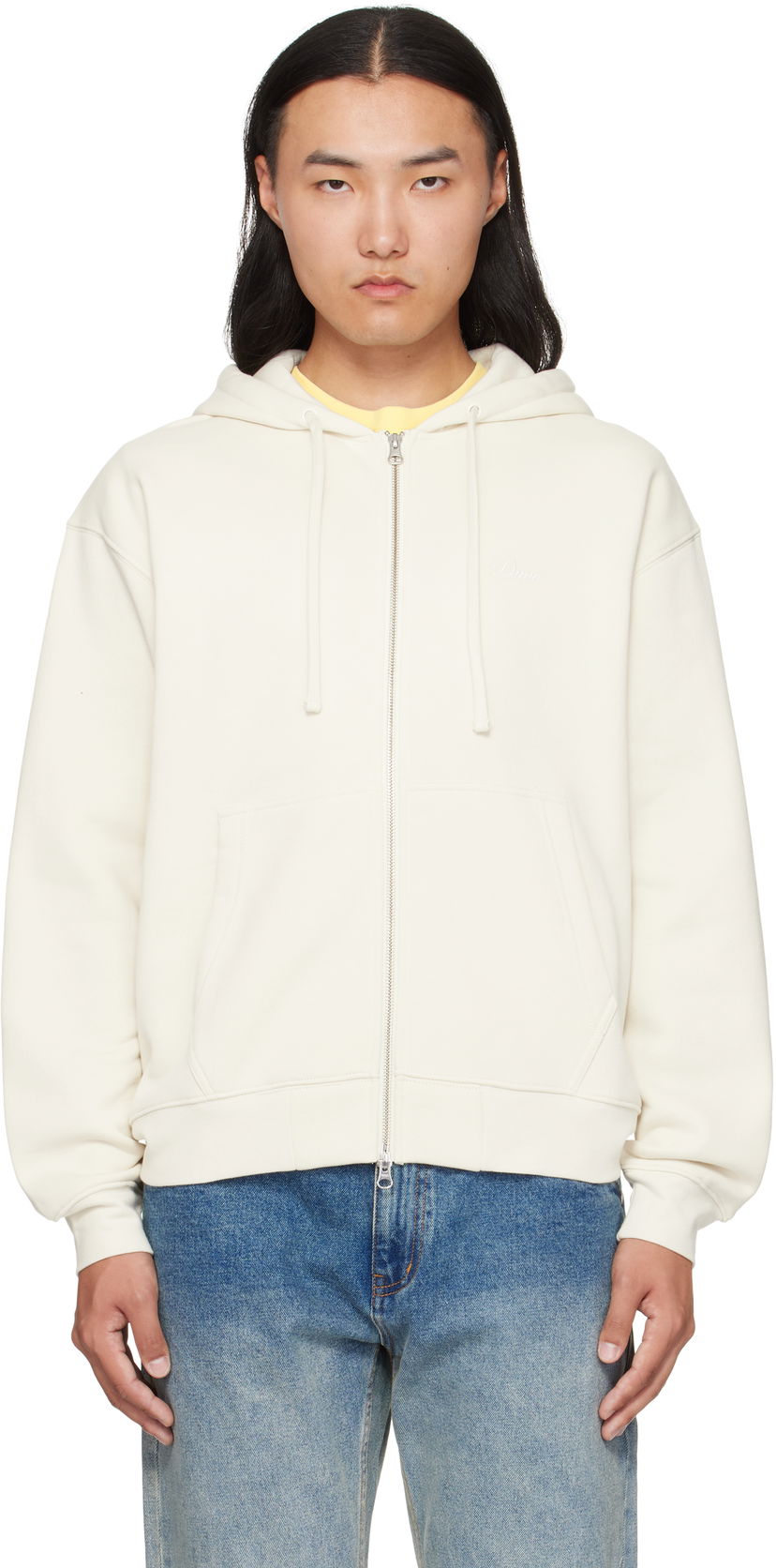 Світшоти Dime Dime Cursive Zip Hoodie білий | DIMEFA2573NAT