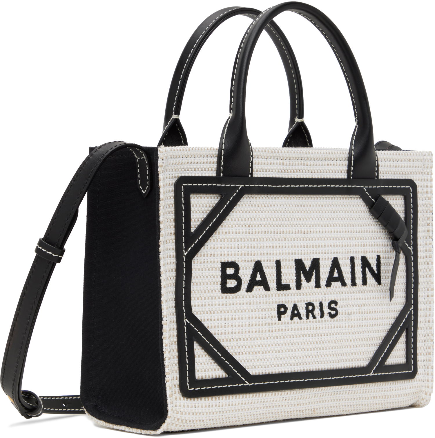 сумка-тоут Balmain Balmain B-Army Small Raffia Tote чорний | EN0FE900TCRB, 1