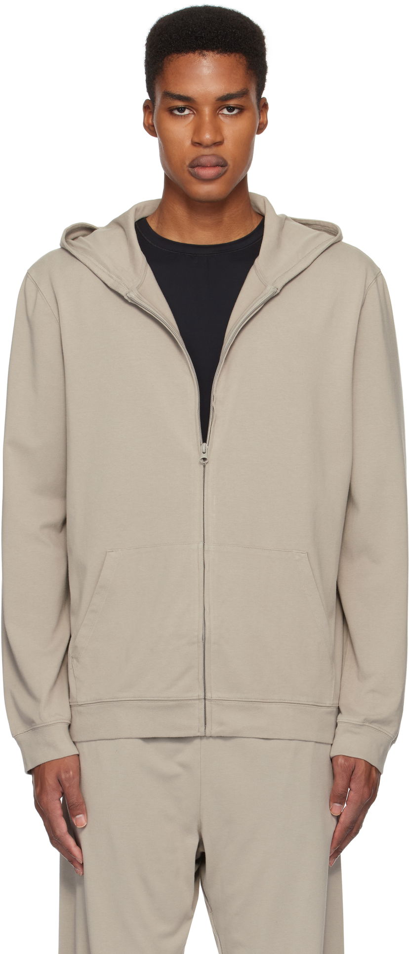 Світшоти SKIMS Jersey Lounge Zip-Up Hoodie Сірий | TP-ZUP-5417M