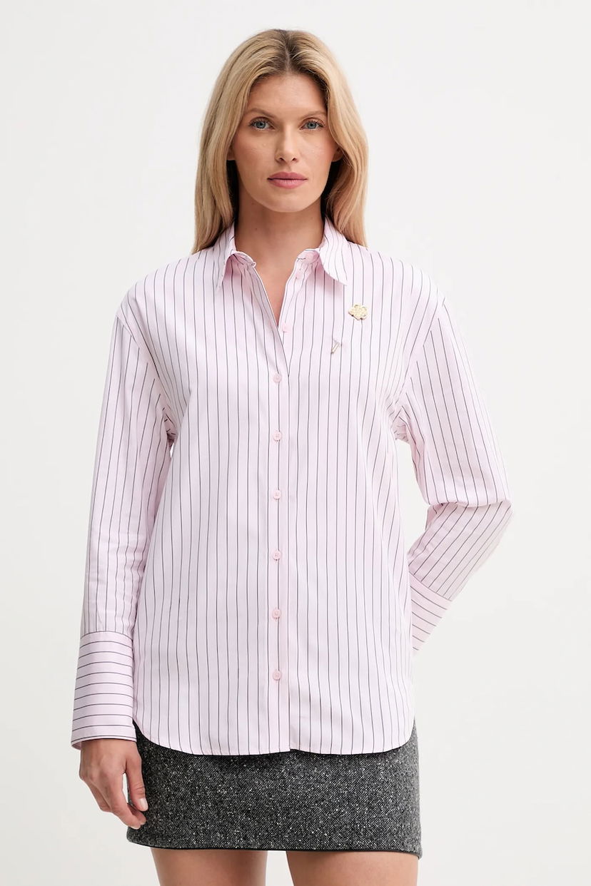 Сорочка KENZO Kenzo Relaxed Fit Striped Shirt Рожевий | FF62CH2549LU