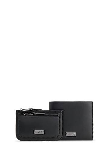 Гаманець BOSS Smooth Leather Wallet and Coin Case Set чорний | 50546130
