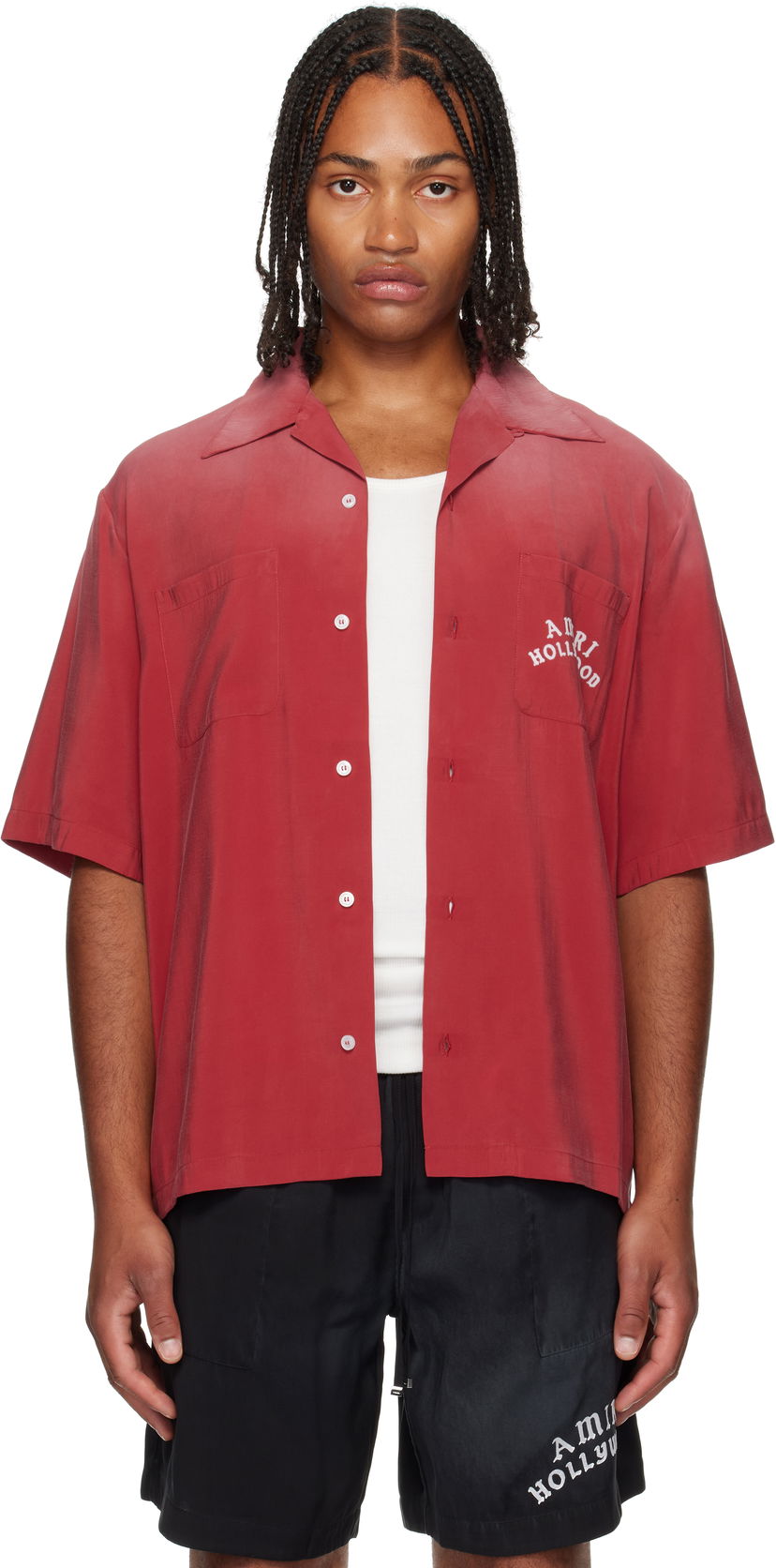 Сорочка AMIRI AMIRI Hollywood Bowling Shirt Червоний | AMSTCA1154