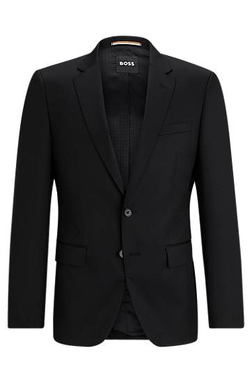 Куртка BOSS BOSS Slim Fit Virgin Wool Serge Suit Jacket чорний | 50469171