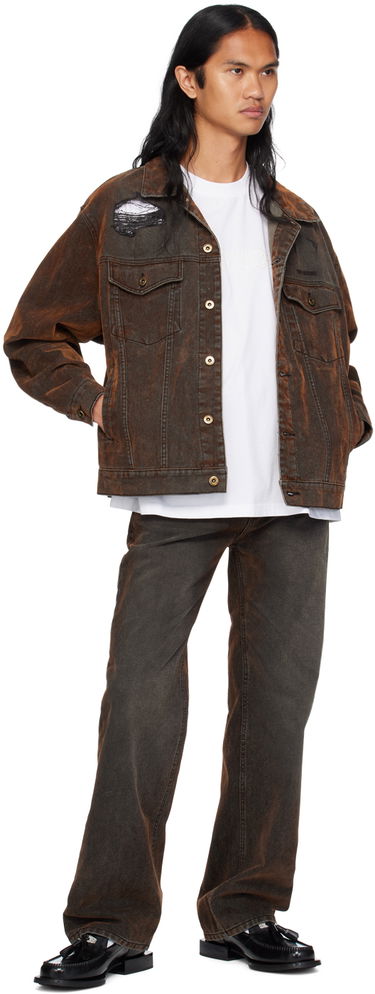 Джинси We11done We11done Flocked Jeans Коричневий | WD-DP2-24-318-M-BK, 3