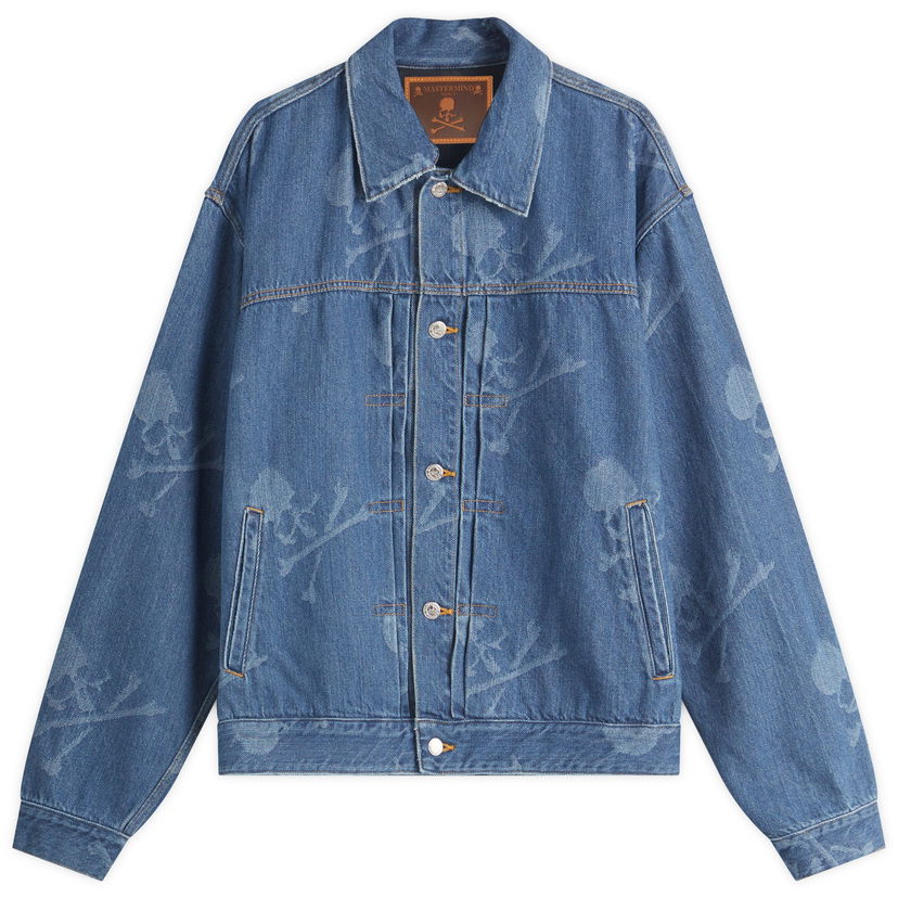 Куртка Mastermind WORLD Mastermind World Monogram Denim Jacket, Size M Синій | MW25S14-BL001-000