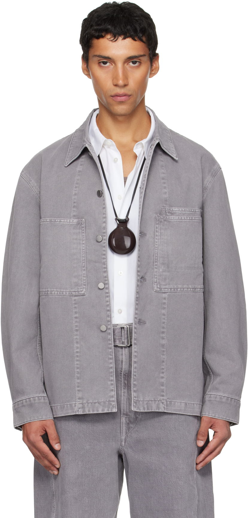 Сорочка LEMAIRE Lemaire Workwear Denim Overshirt Сірий | OV1024 LD1063