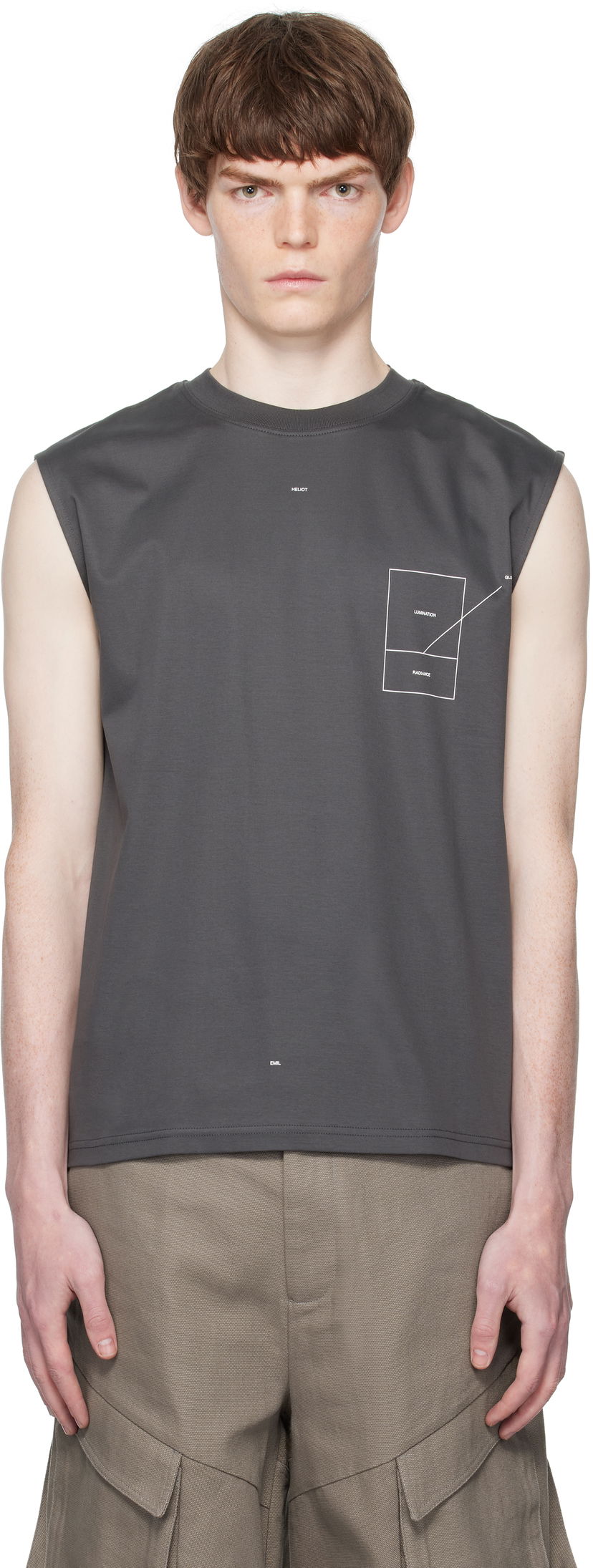 Безрукавка HELIOT EMIL HELIOT EMIL Retina Tank Top Сірий | PREAW25_M_09_145_DGY05