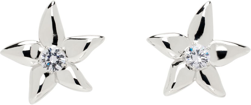Сережки Collina Strada Collina Strada Mega Starlink Flower Earrings Металік | XX1086