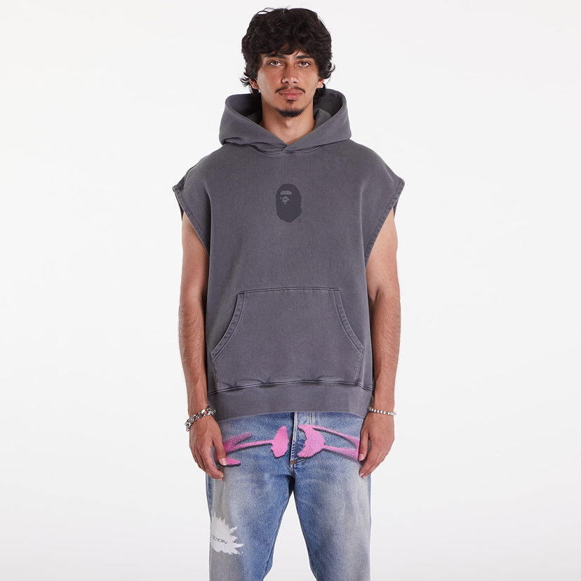 Світшоти BAPE A BATHING APE Bape Sleeveless Pullover Hoodie Charcoal Сірий | 001PPJ801055ICHA