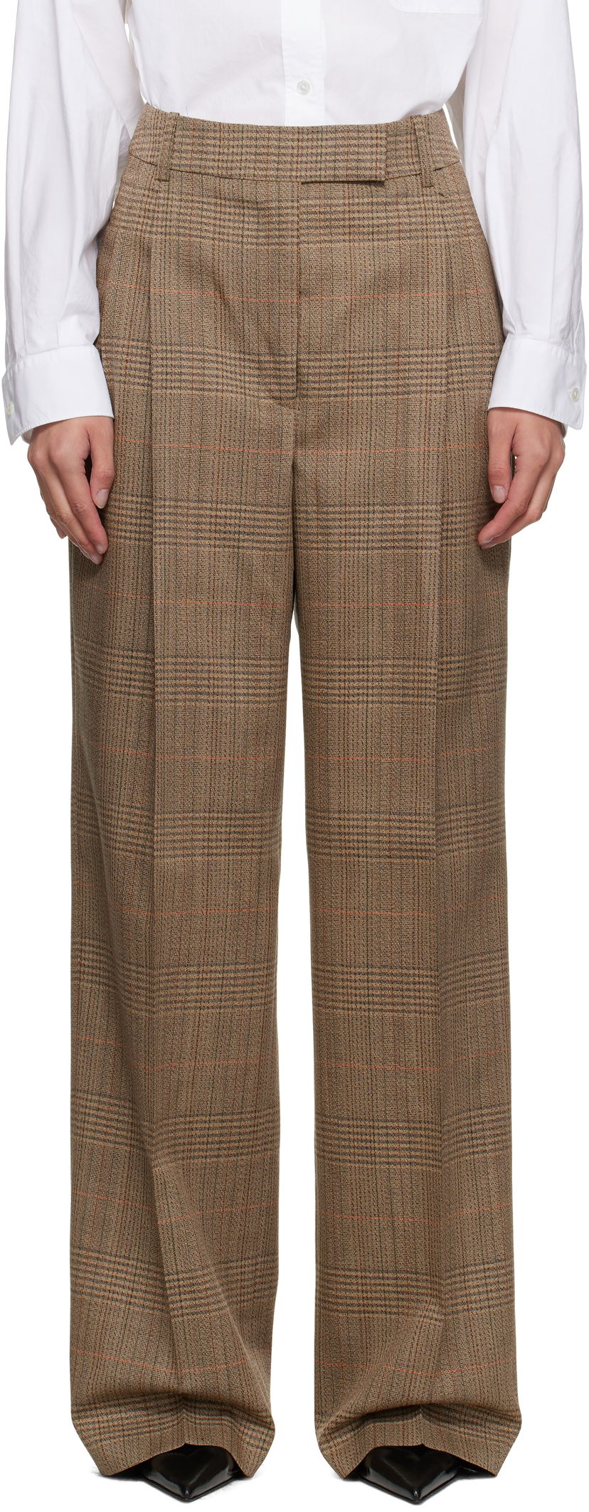 Штани Róhe Róhe Mid-Waist Tailored Trousers Коричневий | 416-30-080