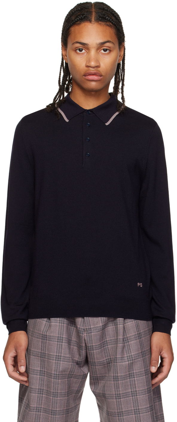 Сорочка поло Paul Smith PS Paul Smith Embroidered Polo темно-синій | M2R-204Y-L21861