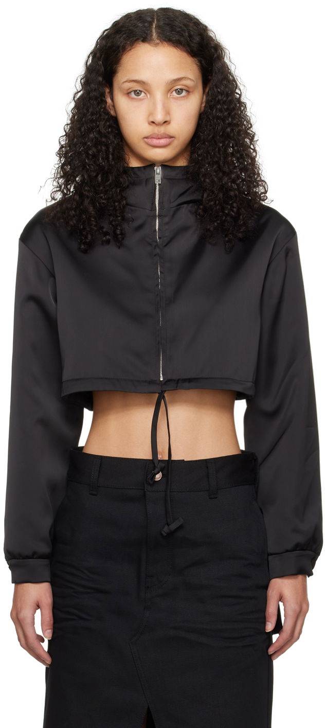 Куртка We11done We11done Cropped Track Jacket чорний | WD-JP0-24-091-W-BK