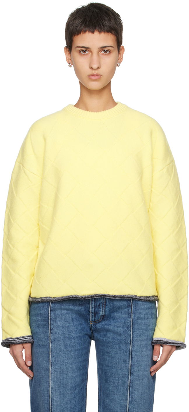 Cветр Bottega Veneta Intreccio Knit Sweater Жовтий | 776138 V36Y0