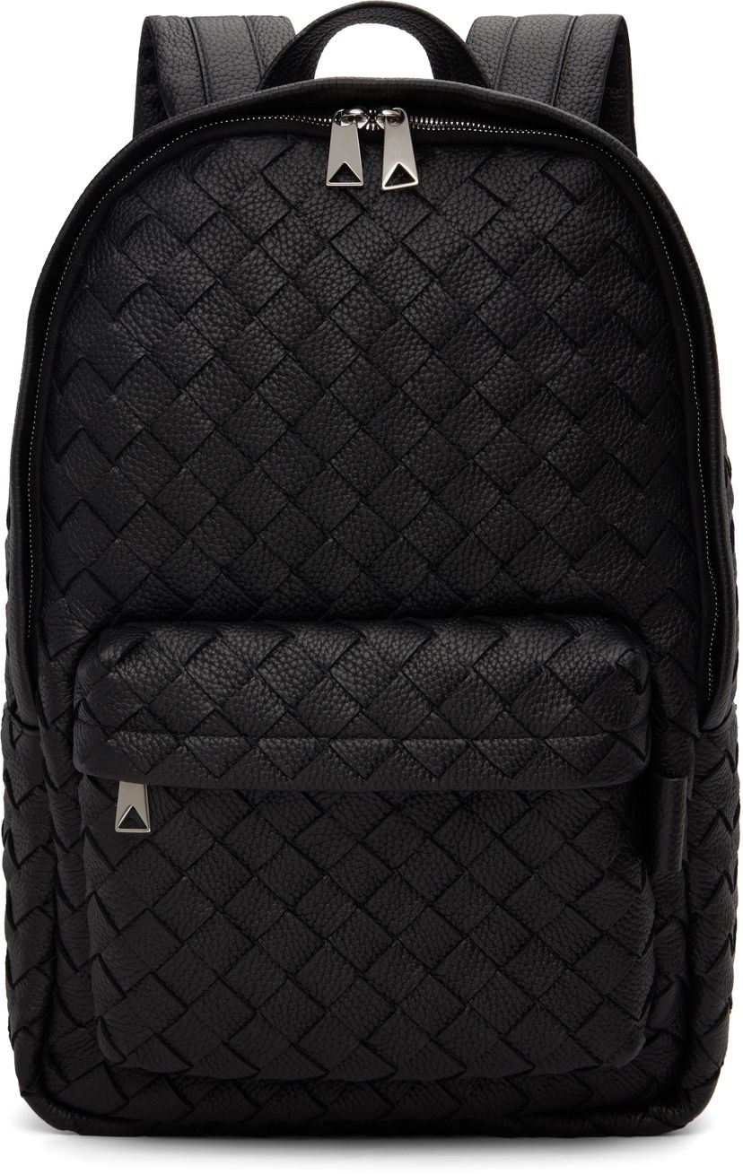 Рюкзак Bottega Veneta Bottega Veneta Intrecciato Leather Backpack чорний | 833158V5I528803