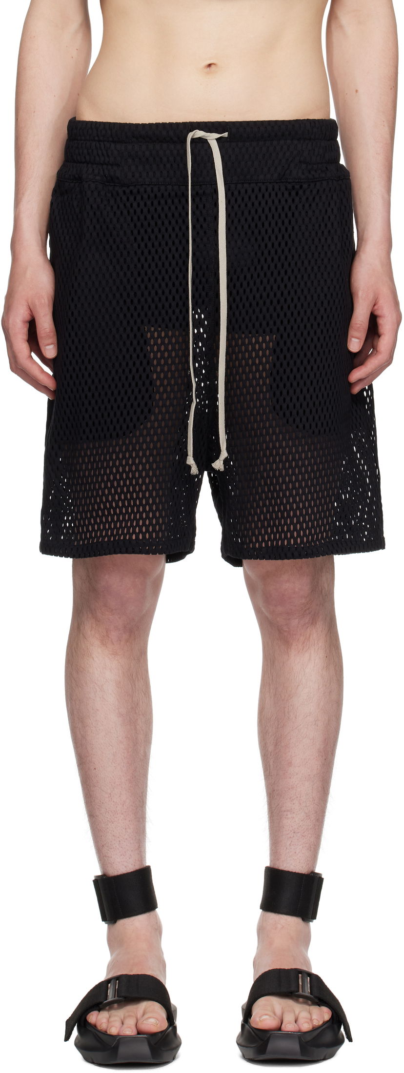 Шорти Rick Owens Rick Owens Champion Edition Mesh Shorts чорний | CM01E1682 CHONET MESH