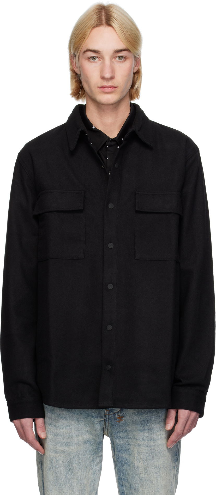 Сорочка Ksubi 1999 Snakebite Long Sleeve Shirt чорний | MFA24SH012