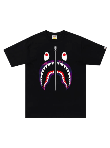 Футболка BAPE Color Camo Shark Tee чорний | 1I80 110 016 BLACK PURPLE