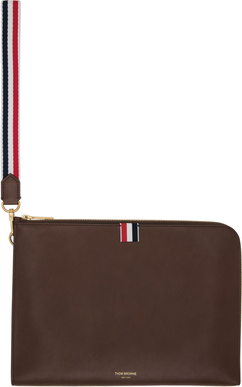 Гаманець Thom Browne Thom Browne Soft Calfskin Medium Gusset Document Holder Коричневий | MAC083A-L0117