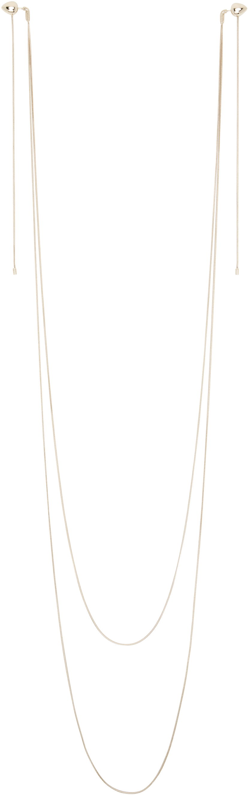 Кольє Alaïa ALAÏA Double Strand Earrings Металік | AA2B144LA006