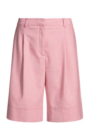 Шорти BOSS Pleated Shorts Рожевий | 50546217