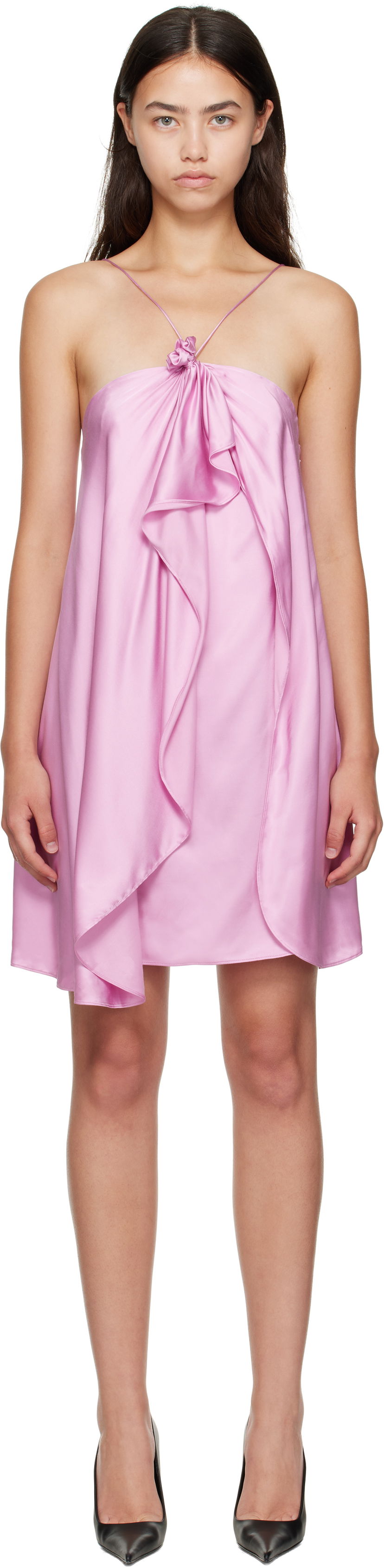 плаття Acne Studios Draped Halter Minidress Рожевий | A20831-