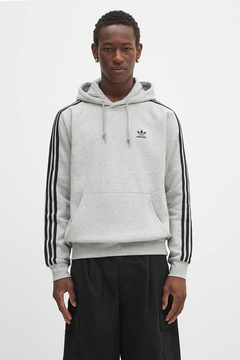 Світшоти adidas Originals adidas Originals 3-Stripes Hoodie Сірий | JY1376