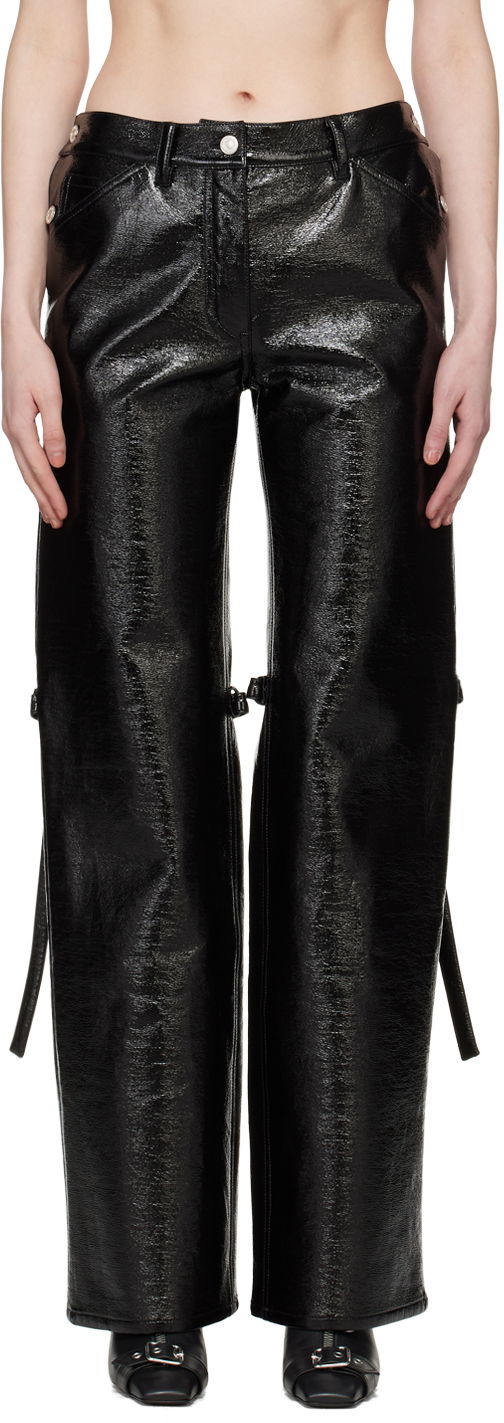 Штани Courrèges Baggy Vinyl Trousers чорний | 124CPA214VY0014