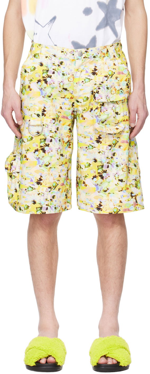 Шорти Collina Strada Collina Strada Puzzle Flower Cargo Shorts Жовтий | MXX6410