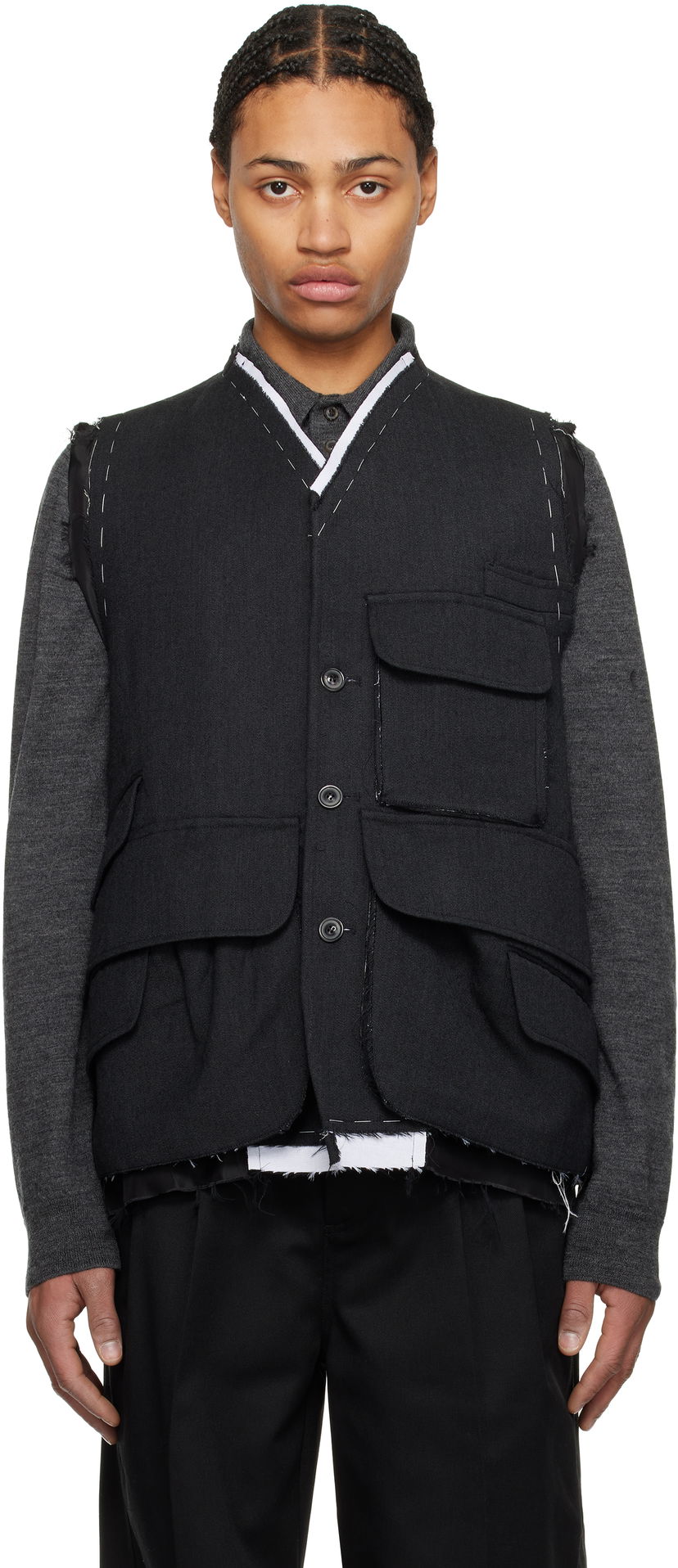 Жилет Maison Margiela Maison Margiela Wool Vest чорний | S50FB0109 S44578