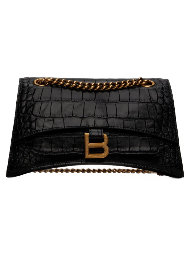 Сумка Balenciaga Croc Embossed Small Crush Shoulder Bag чорний | 716351 210IX