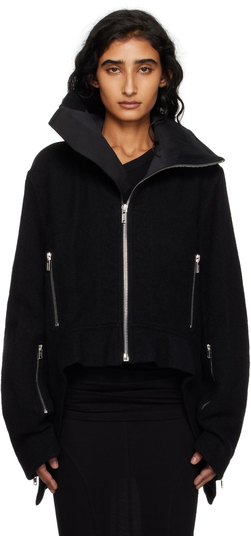 Куртка Rick Owens Rick Owens Concordians Exploder Cropped Jacket чорний | RP02E4722 WBD