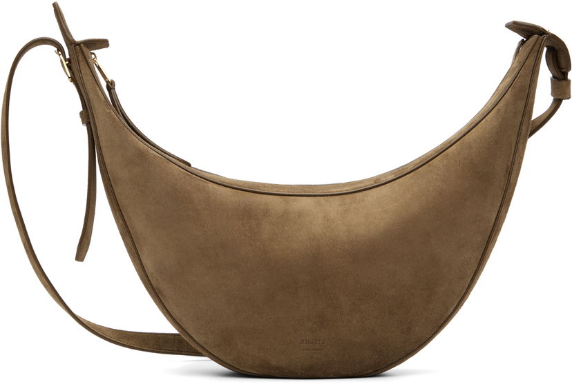 Сумка Khaite KHAITE Small Augustina Suede Crossbody Bag Коричневий | H6016-726