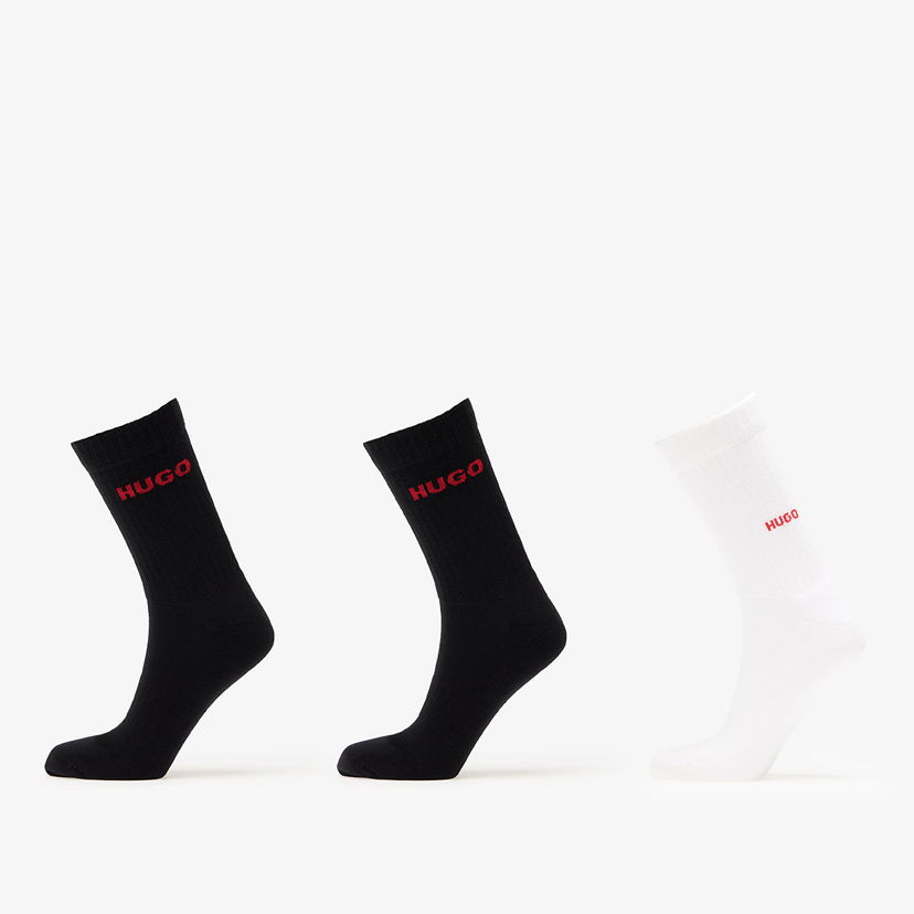 Шкарпетки BOSS HUGO Three-Pack Ribbed Socks with Logo Embroidery білий | 50546351-960