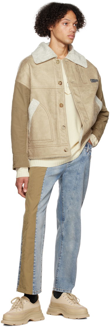 Куртка Feng Chen Wang Feng Chen Wang Reversible Faux-Shearling Jacket бежевий | FUF14JK17, 4