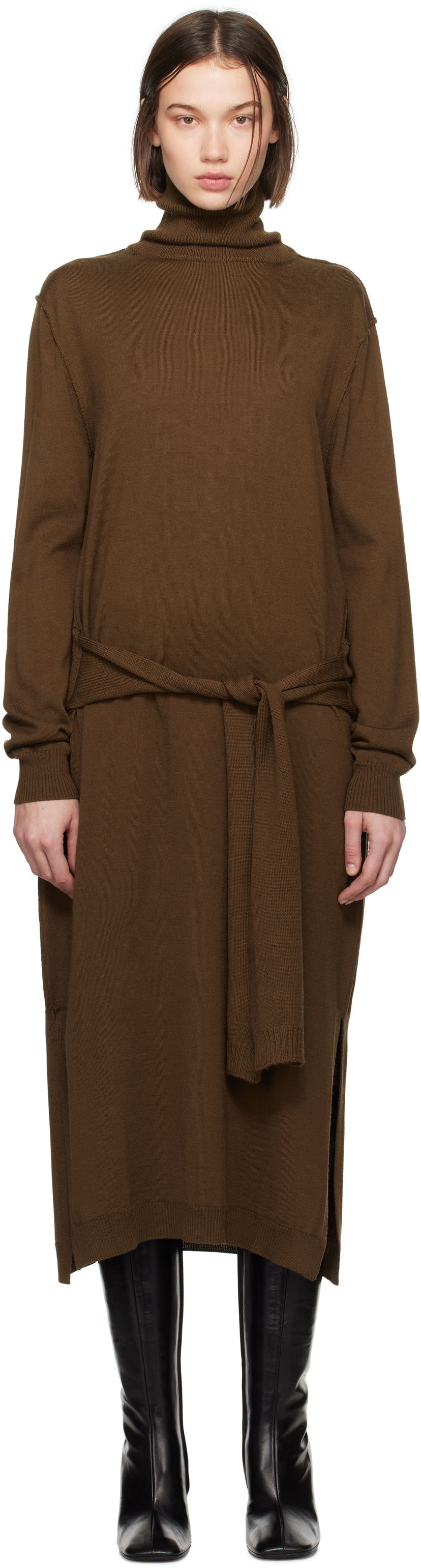 плаття LEMAIRE Midi Knit Dress Коричневий | DR1082 LK087
