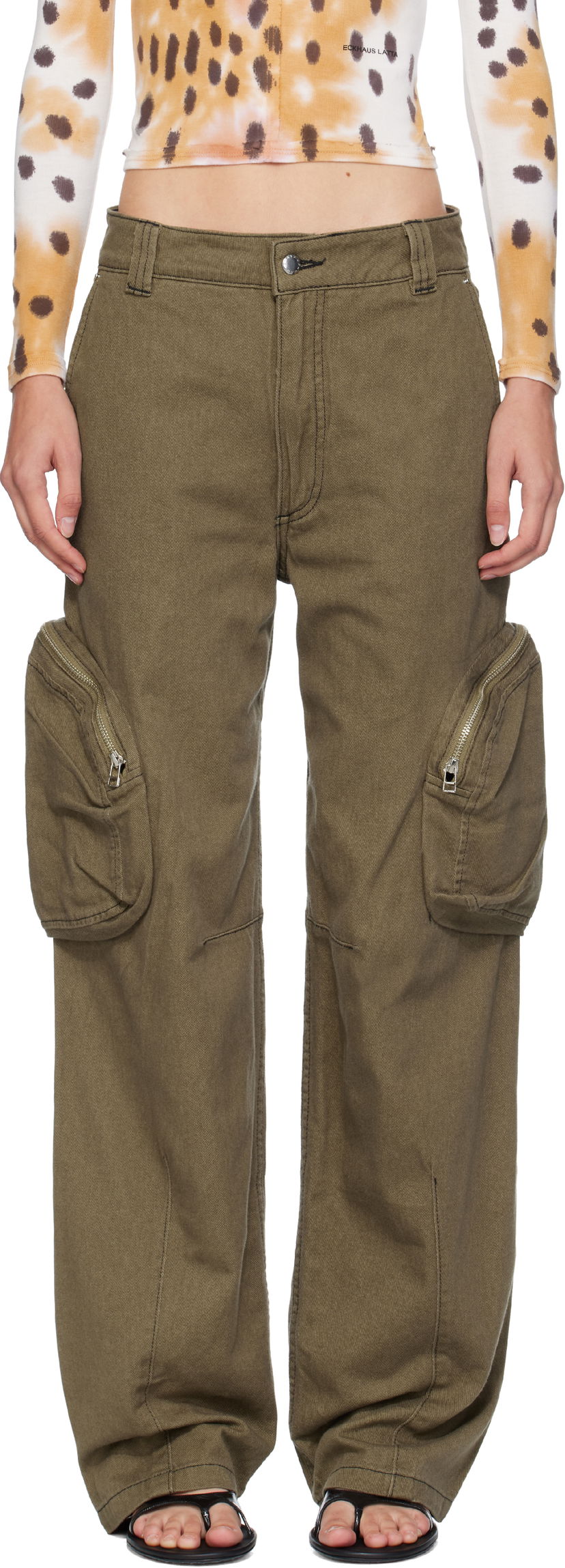 Штани карго Eckhaus Latta Eckhaus Latta Cargo Pants Зелений | 1410-EL-PF25-E -