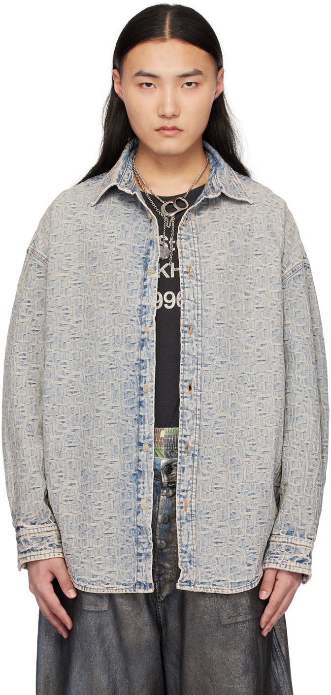 Сорочка Acne Studios Monogram Denim Shirt Синій | BB0562-