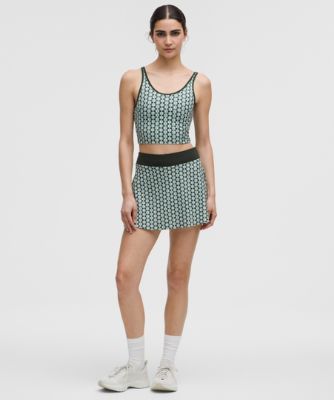 Спортивний костюм lululemon Geometric Pattern Cropped Tank Top B/C Cups Medium Support & Tennis Skirt Set Зелений | prod20002043, 7