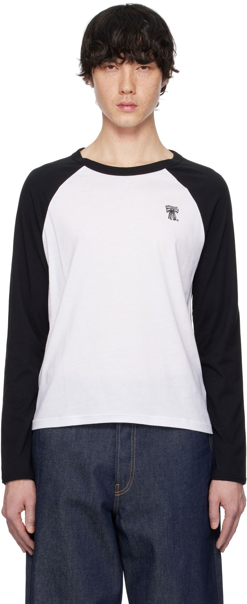 Футболка Acne Studios Acne Studios Regular-Fit Long Sleeve T-Shirt білий | CL0320-