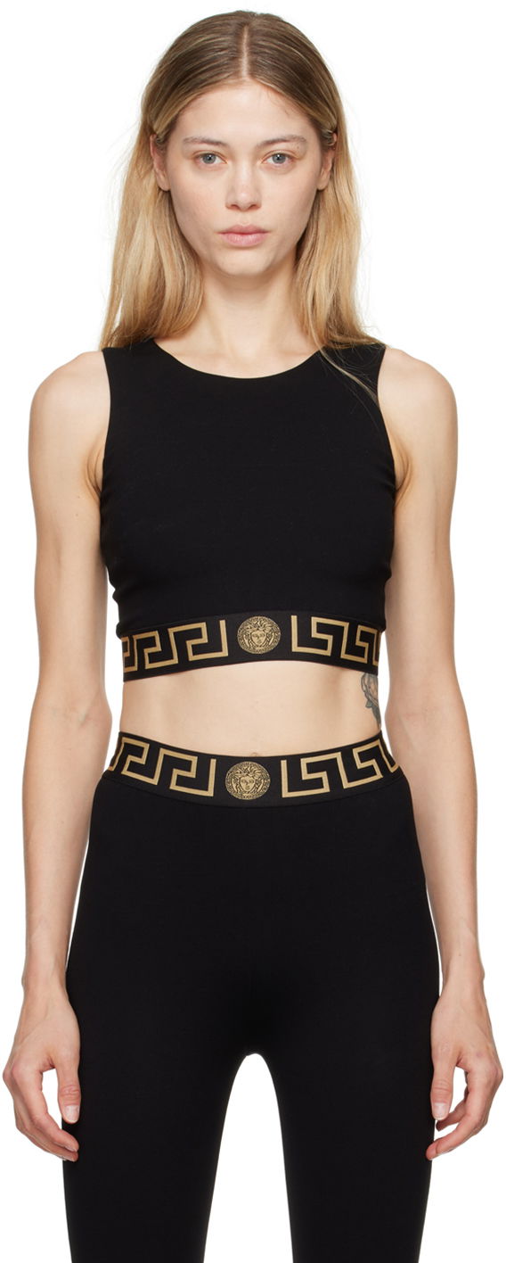 Безрукавка Versace Versace Greca Border Sports Bra чорний | 1015878_1A11143_1B000