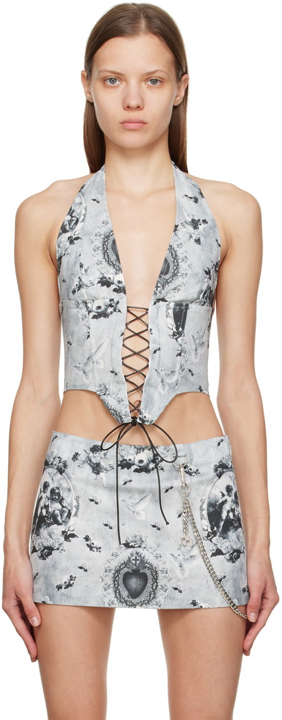 Спідниця Miaou Miaou Mara Lace-Up Corset Top Сірий | 7048SCPAR