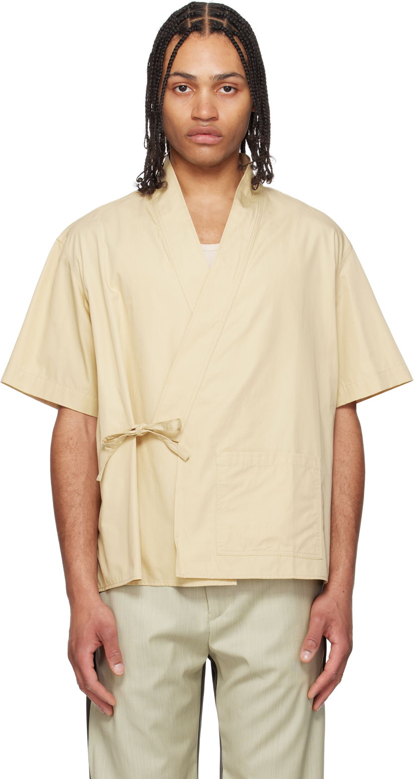 Сорочка KENZO Kenzo Kimono Wrap Shirt бежевий | FF55CH1289SC