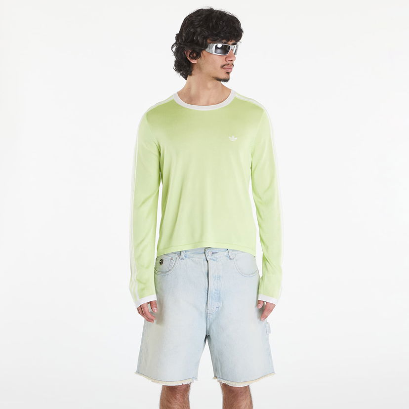 Футболка adidas Originals Wales Bonner x Knit Long sleeve Tee Semi Frozen Yellow/ White Жовтий | IZ1892