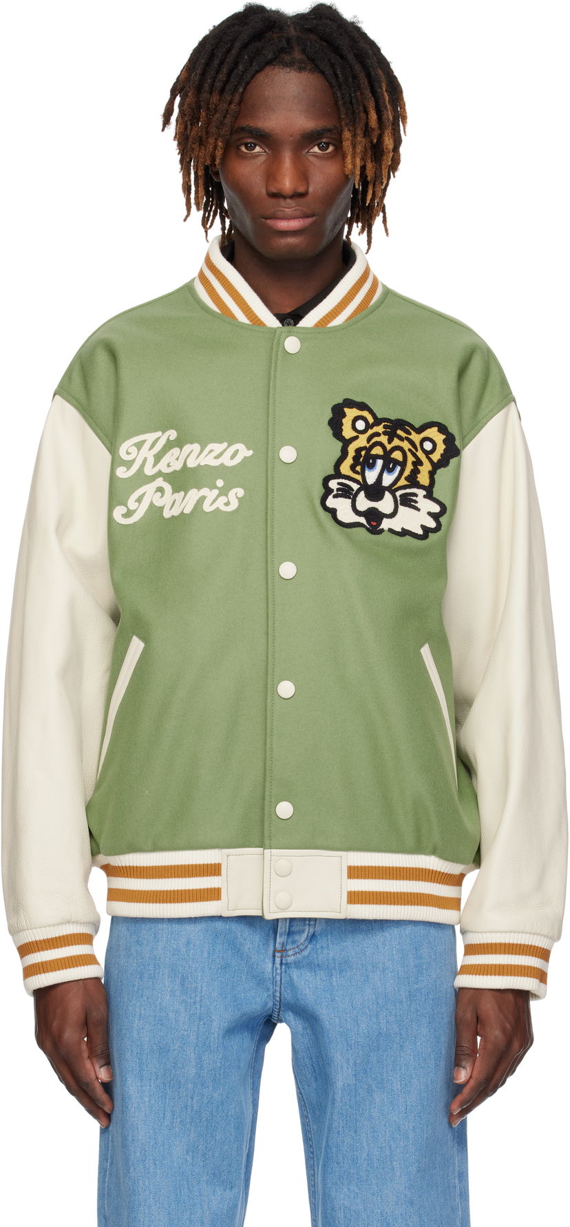 Куртка бомбер KENZO VERDY Edition Varsity Bomber Jacket Зелений | FF58BL1509OH